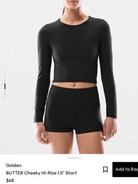 Aritzia Black Workout Shorts 1.5 inch